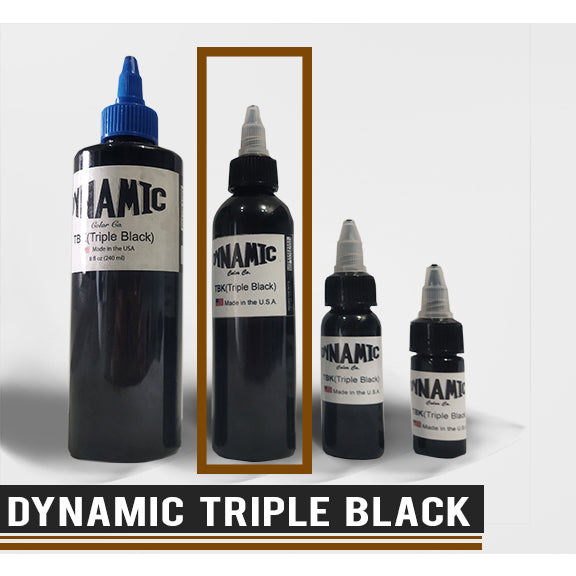 DYNAMIC TBK(Triple Black) インク 3本セット Dynamic Triple Black (TBK) Tattoo Ink - 1 oz. Bottle