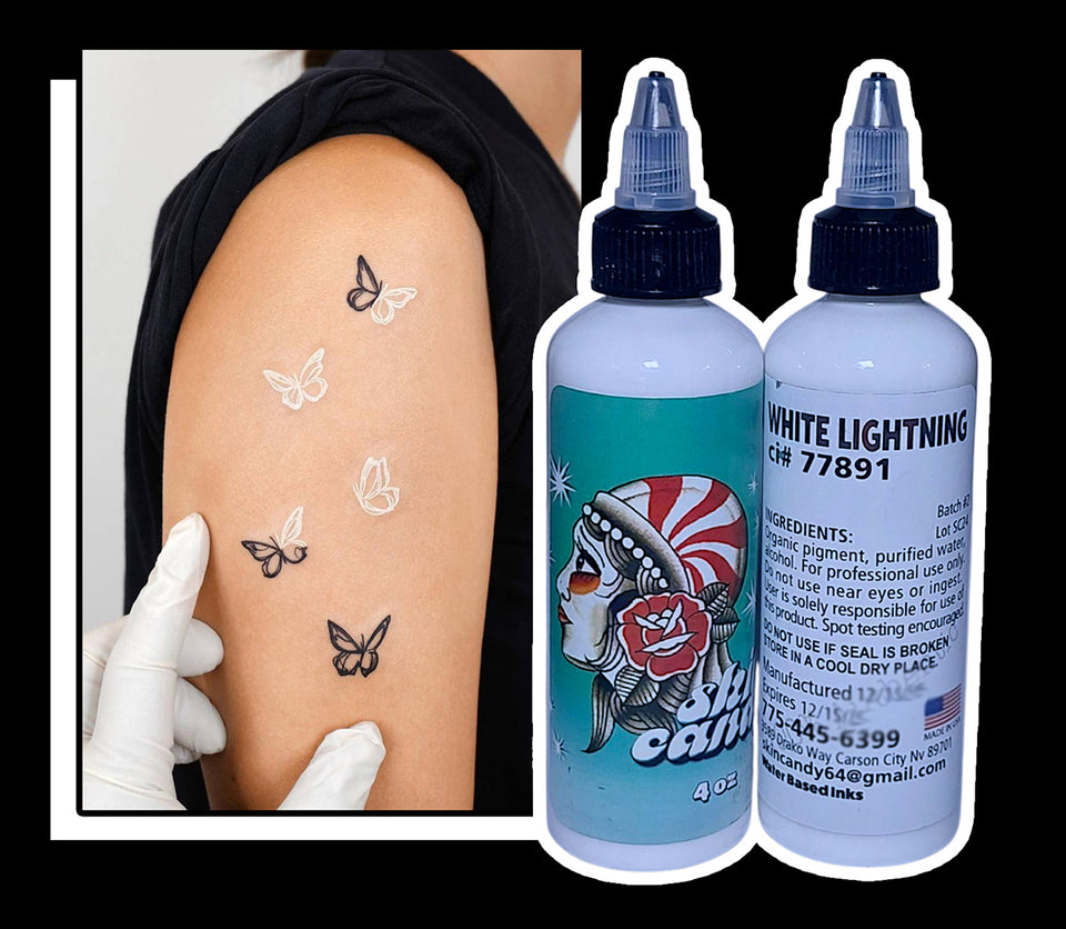 WHITE LIGHTNING 4oz Skin Candy White Tattoo Ink