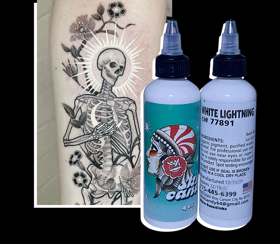 WHITE LIGHTNING 4oz Skin Candy White Tattoo Ink
